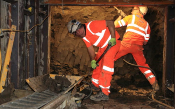 Hand and mechanical excavation