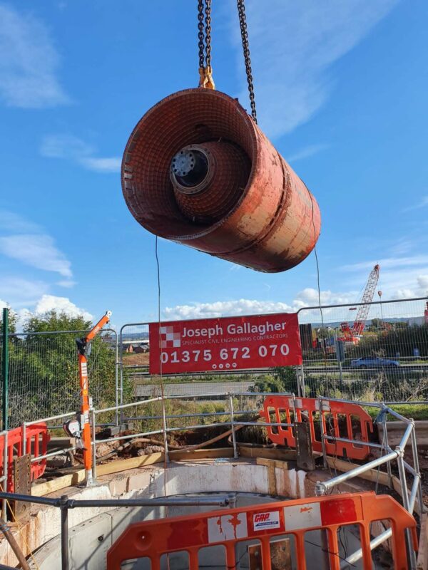 TBM heading into the shaft