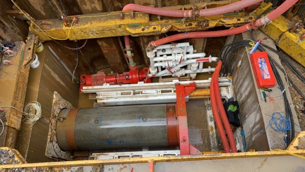 Microtunnelling underway at Acton