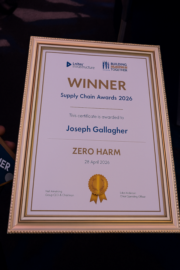 JGL wins United Infrastructure Supply Chain Award