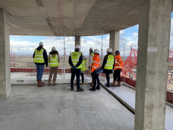 Office staff visit a London Structures Project