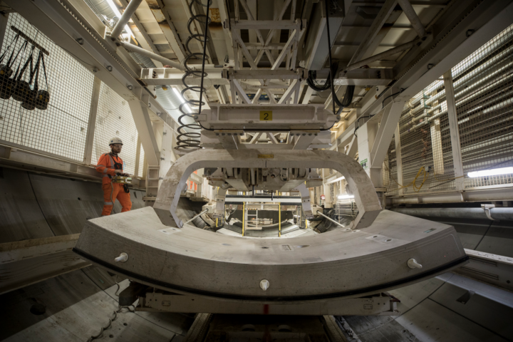 JGL at HS2s London TBMs placing a tunnel segment