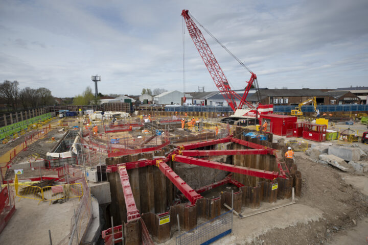 JGL at South Ruislip Ventilation Shaft (SRVS) with NRC Crane, London