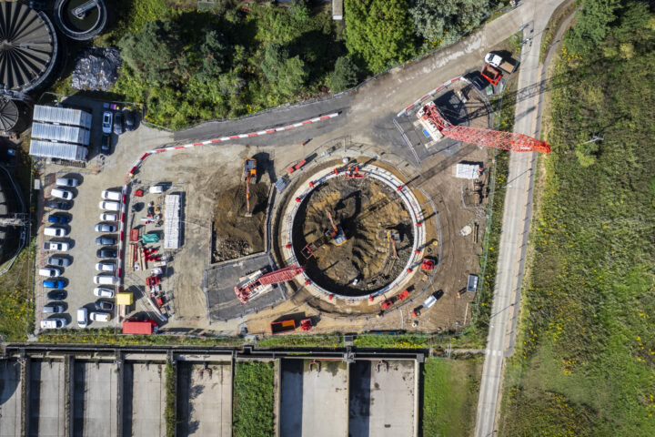 Arial view on Ashford WTW