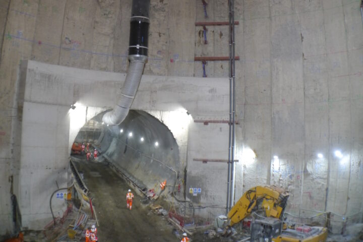 JGL works at Tideway Kirtling Street - TBM Launch Tunnels Complete