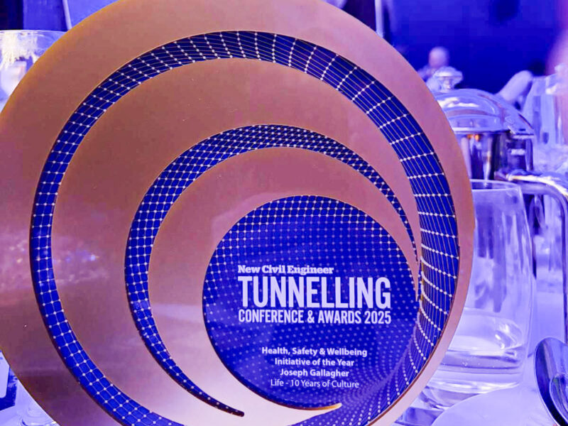 Joseph Gallagher Wins the NCE Tunnelling Awards 2025 - Health, Safety & Wellbeing Initiative of the Year