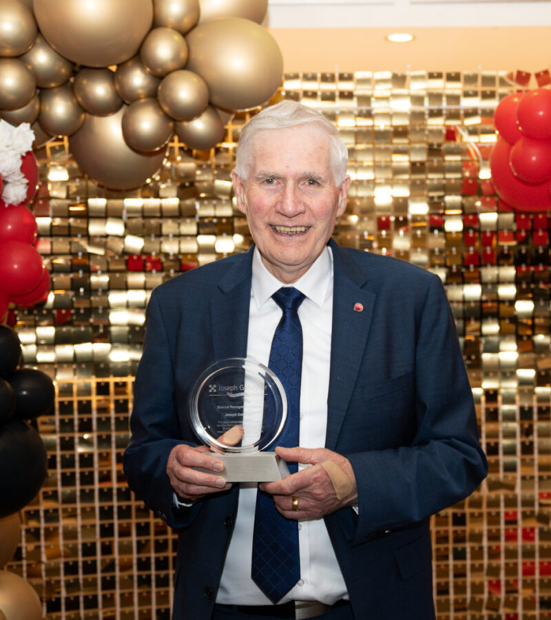 Here's our Founder, Josie with his Special Recognition Award.